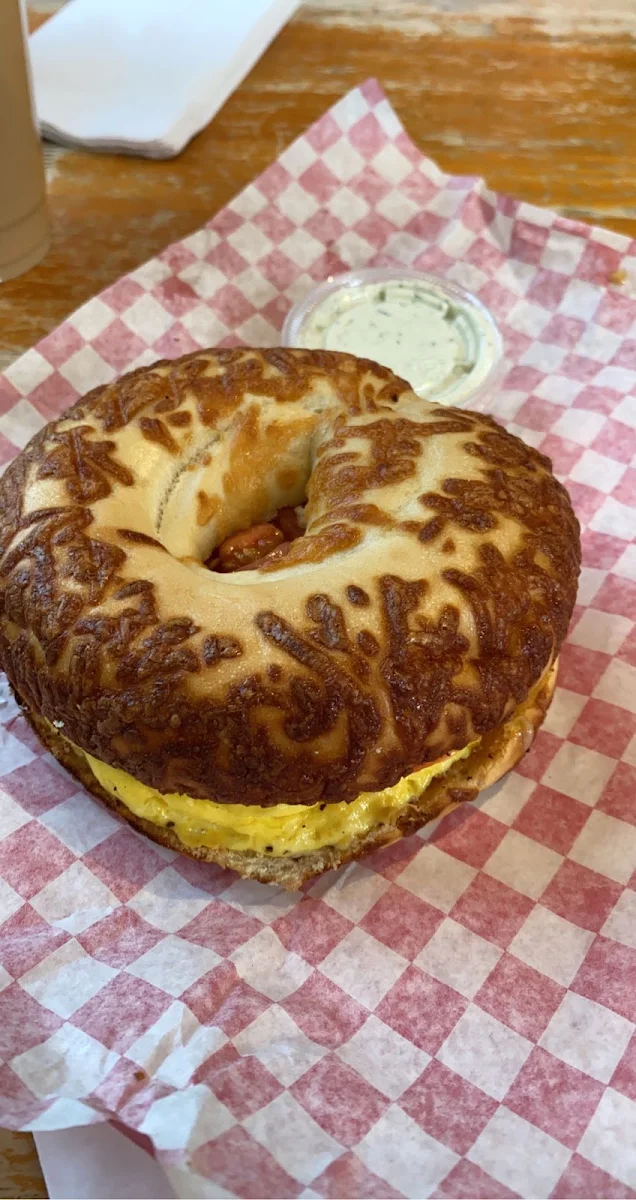 Egg & Cheese Breakfast Sandwich on Asiago Bagel