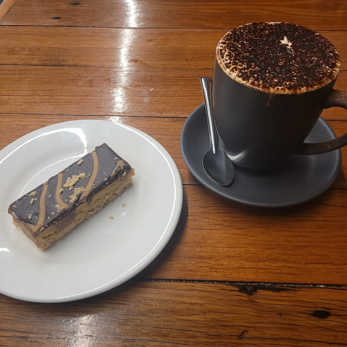 Caramel Slice & Cappuccino, Binna Burra Tea House