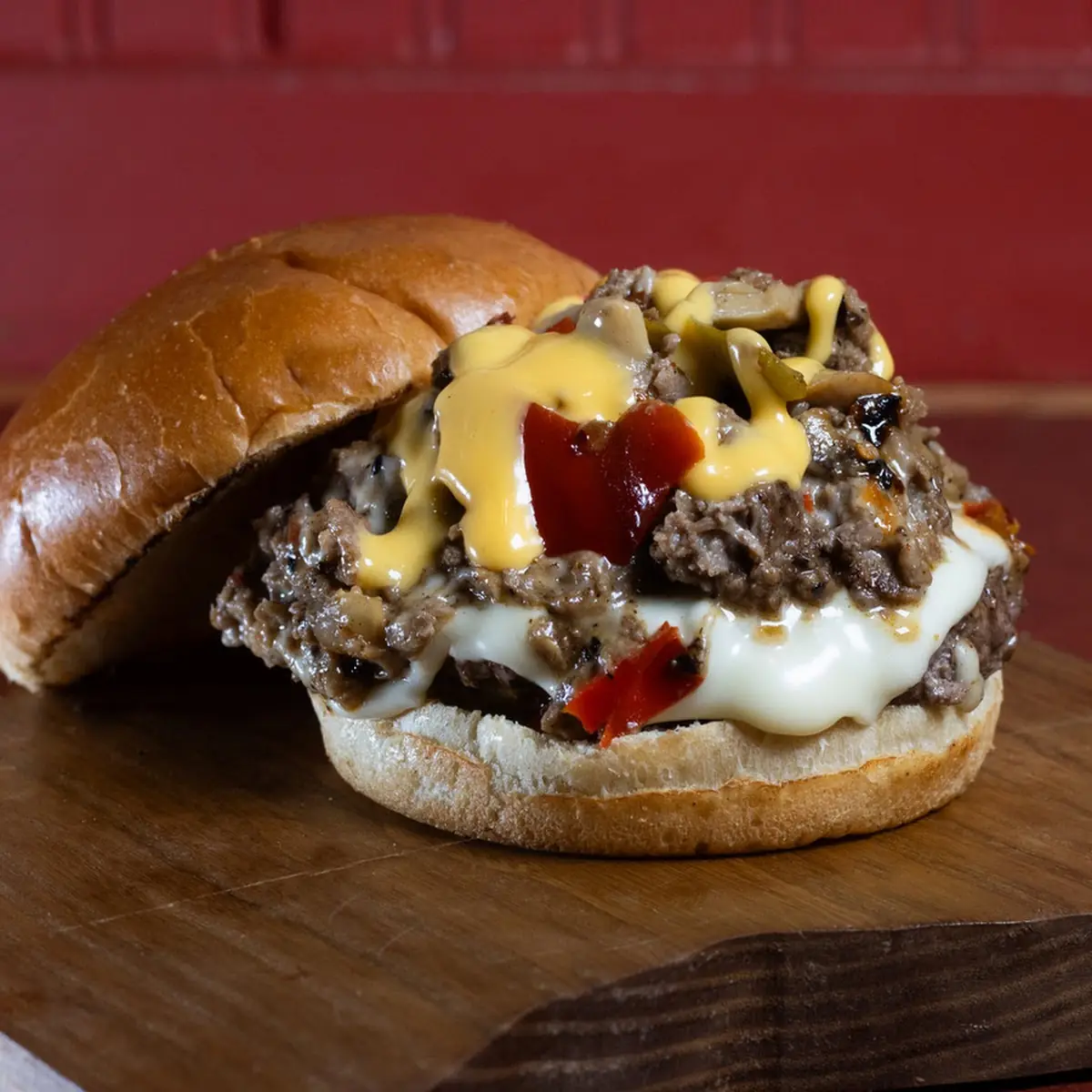3 Cheese Authentic Philly Burger
