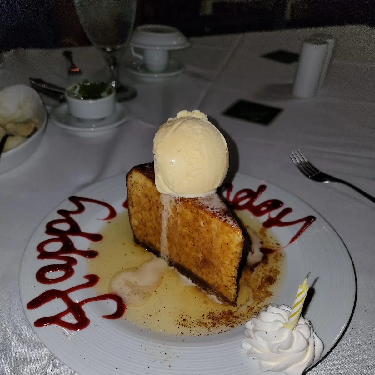 Flaming Cheese Cake