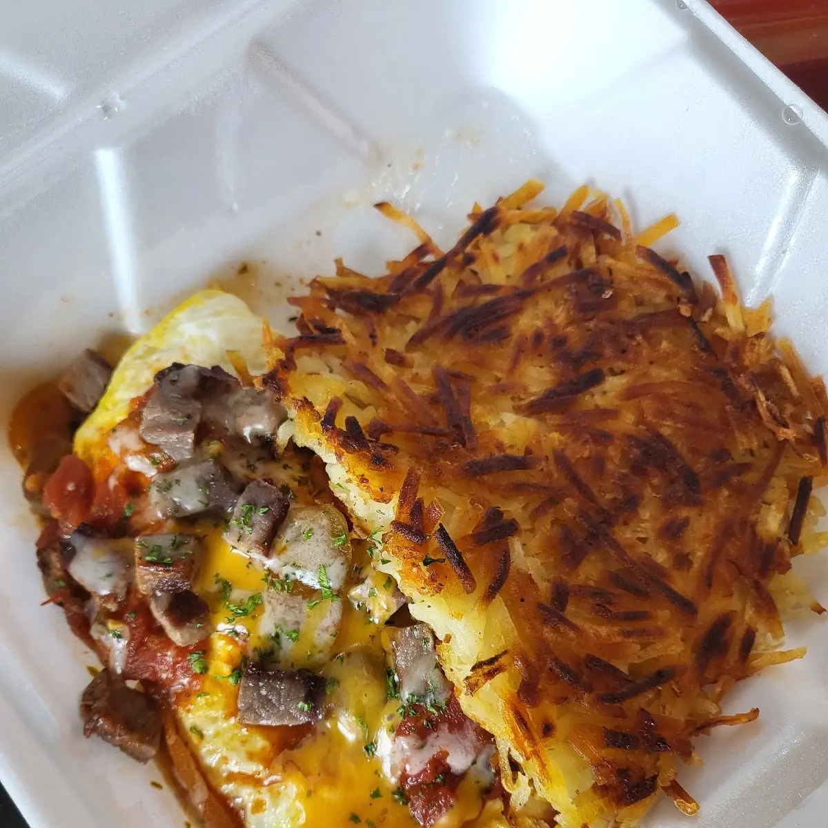 Spanish Omlette with Tri Tip and Hash Brown