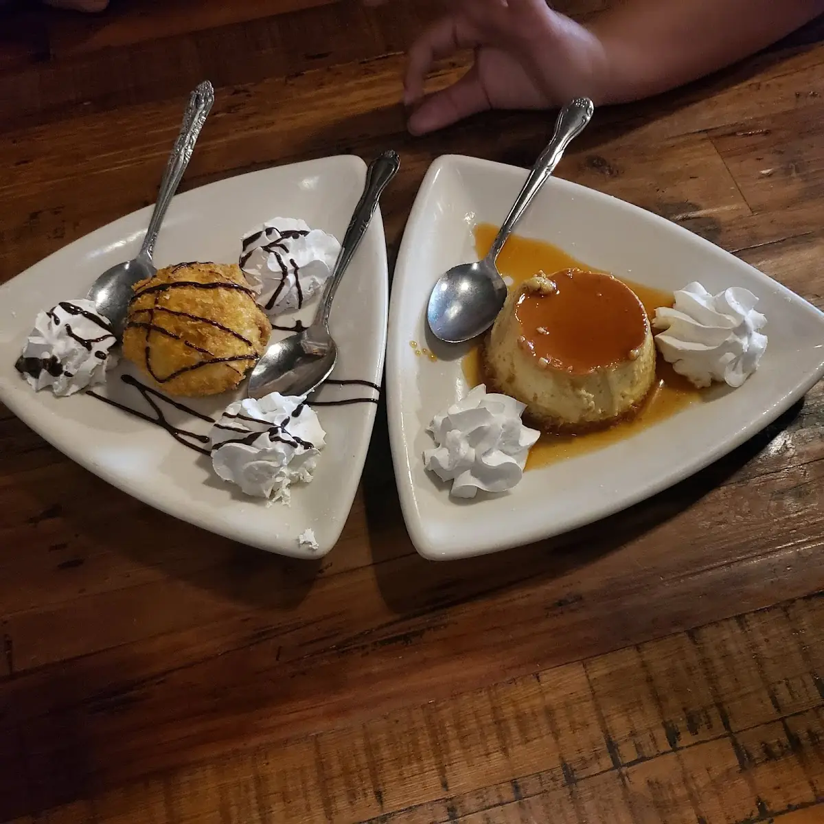 Fried Ice Cream and Flan