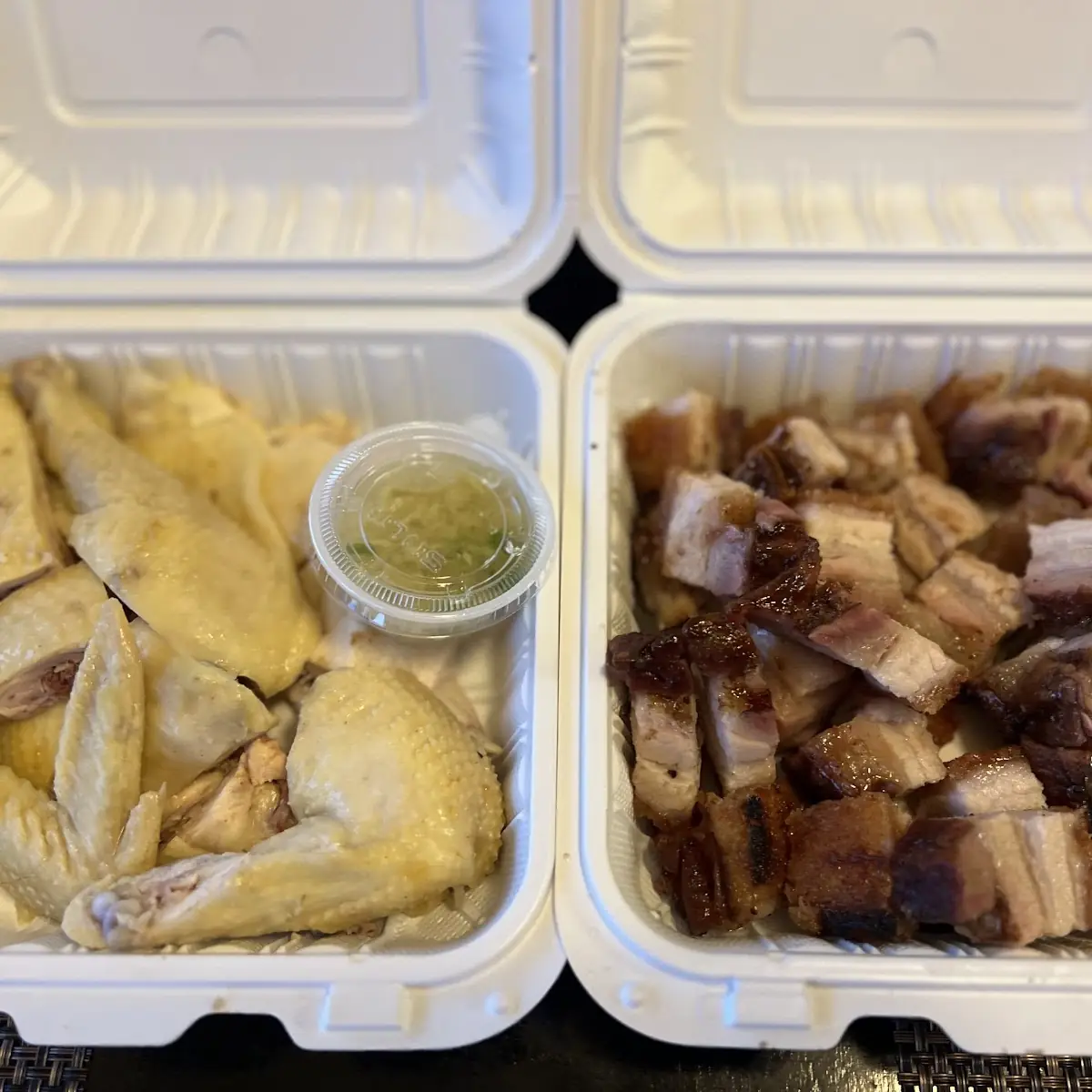 Steamed Chicken BBQ Pork and BBQ Duck