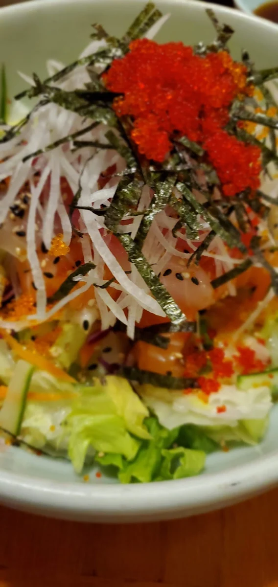 Spicy Salmon Sashimi Salad, AJIO KOREAN &JAPANESE RESTAURANT (아지오 한식 일식)
