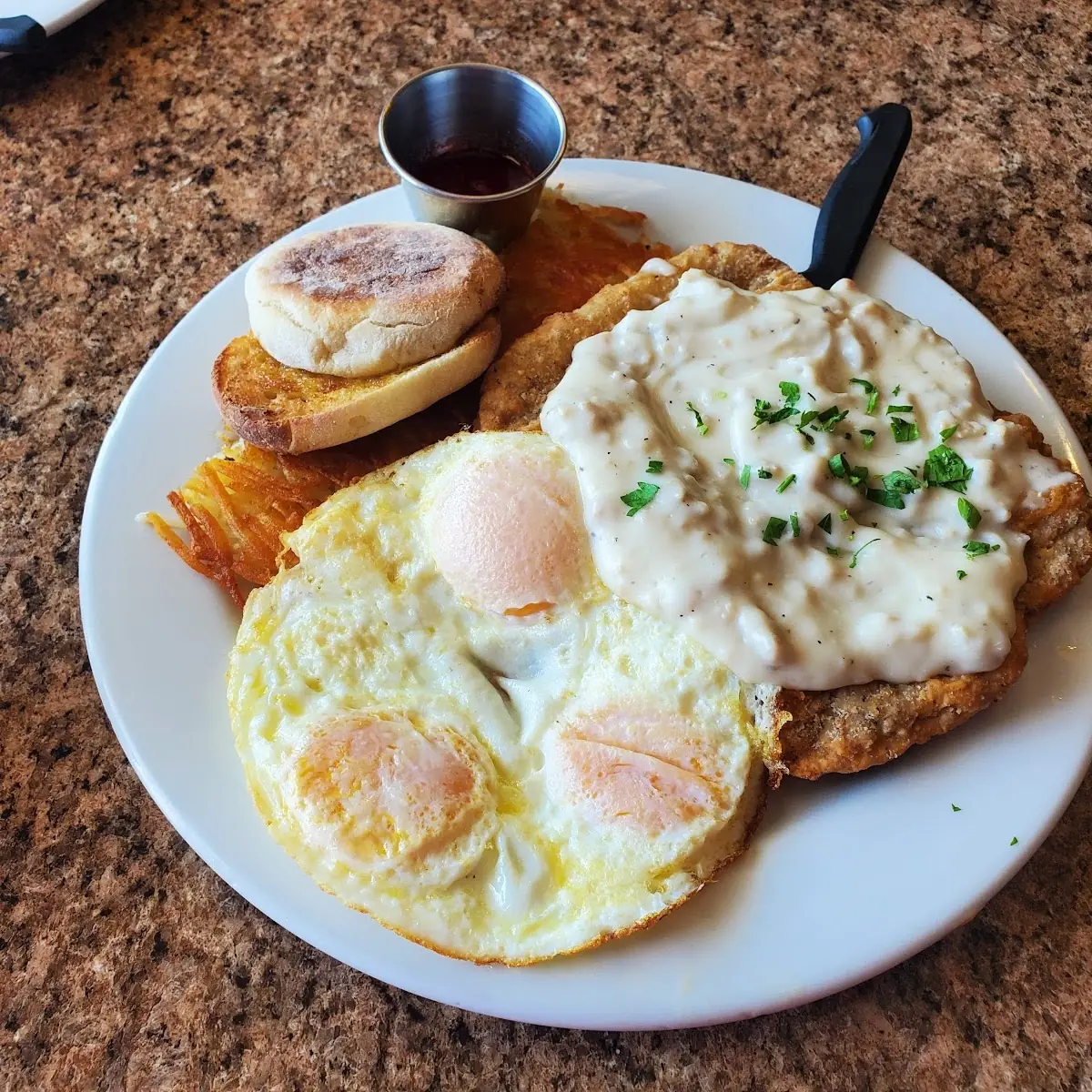 11oz Chicken Fried Steak and Eggs
