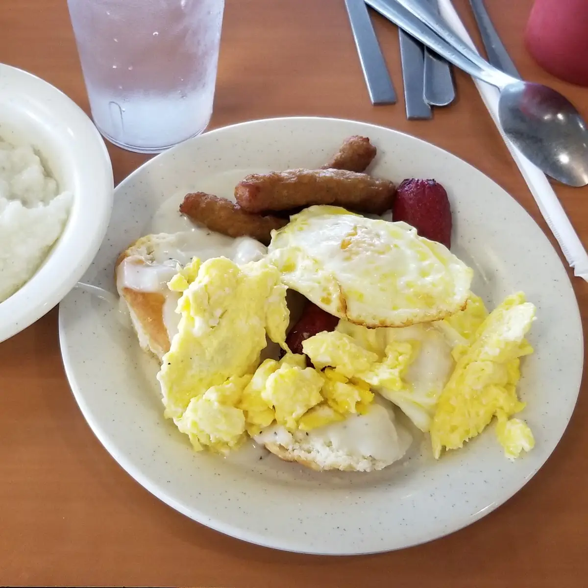 Grits Sausage Biscuits Gravy Eggs
