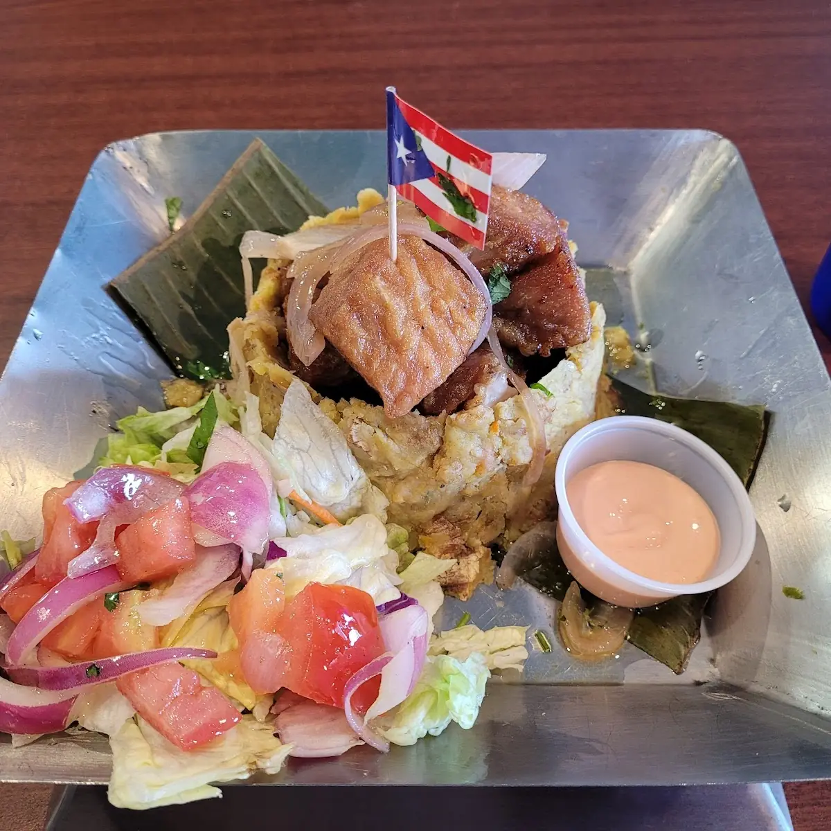 Mofongo Con Carne Frita