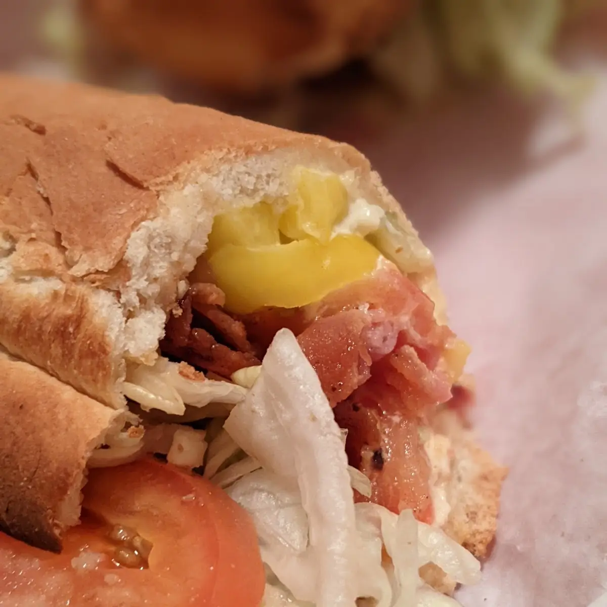blt with Pickles and Banana Peppers