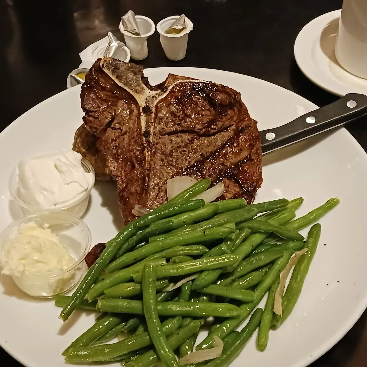 T-Bone Steak Baked Potato Vegetables