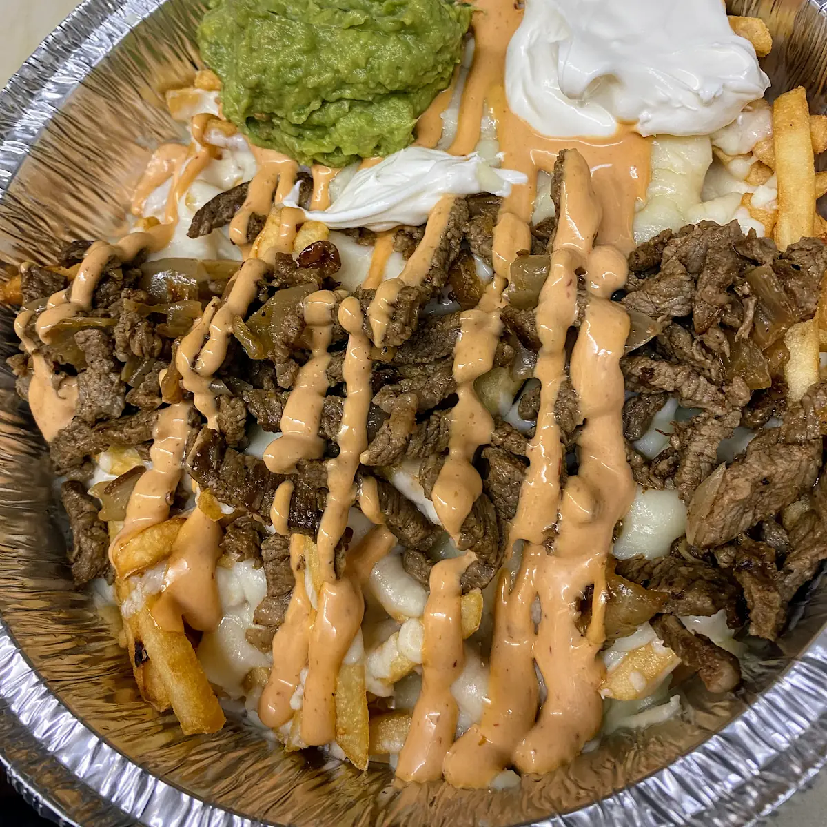 Carne Asada Fries with Toppings