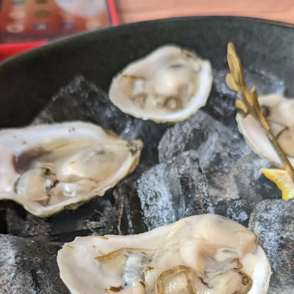 Oysters on the Half Shell with Cucumber Mignonette
