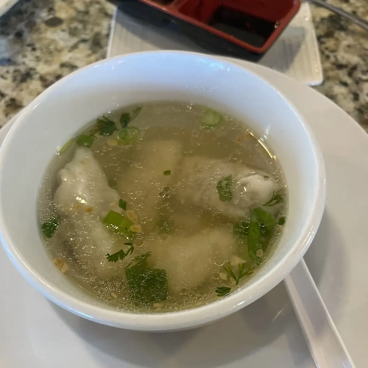 Wonton soup cup