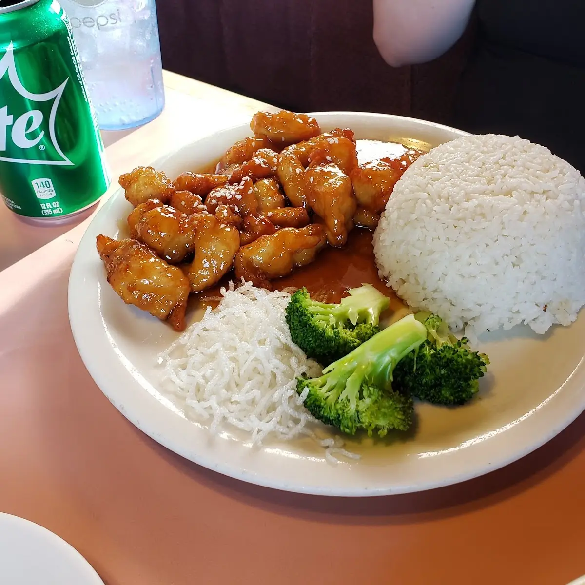 Organge Chicken Rice Plate
