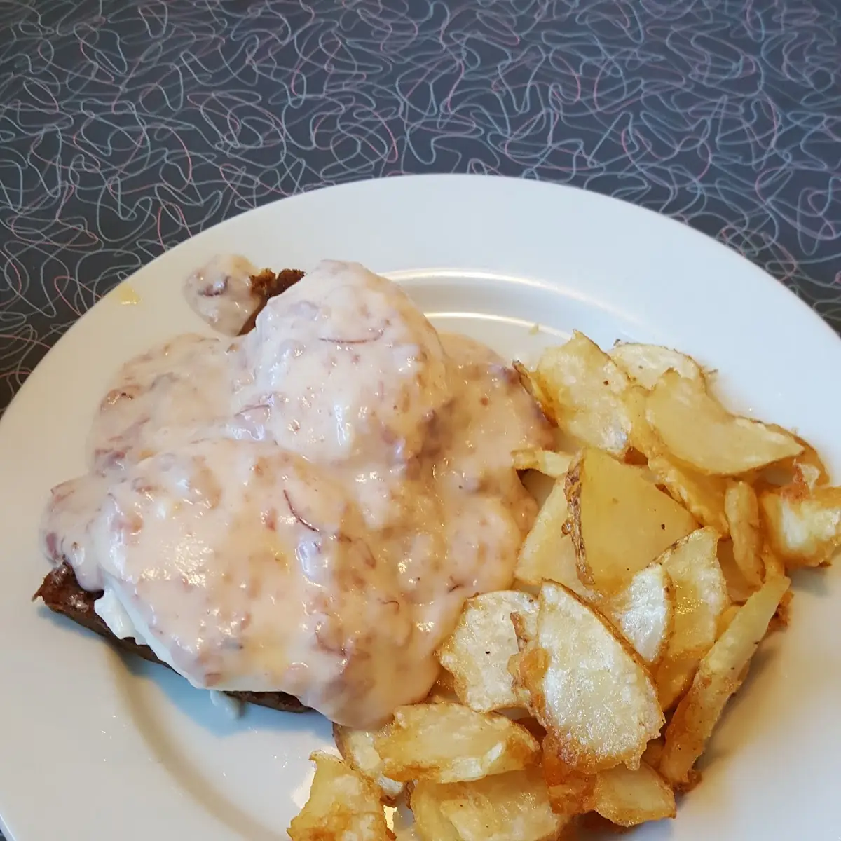 Chipped Beef over Country Fried Steak