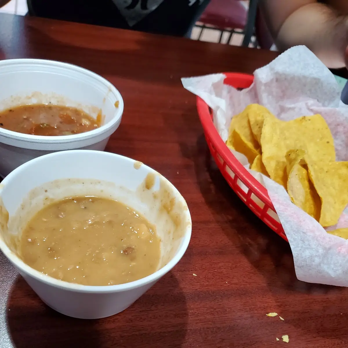 Chips and Bean Dipping Sauce