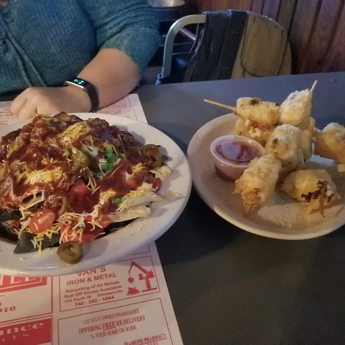 Pulled Pork Nachos and Provolone Sticks