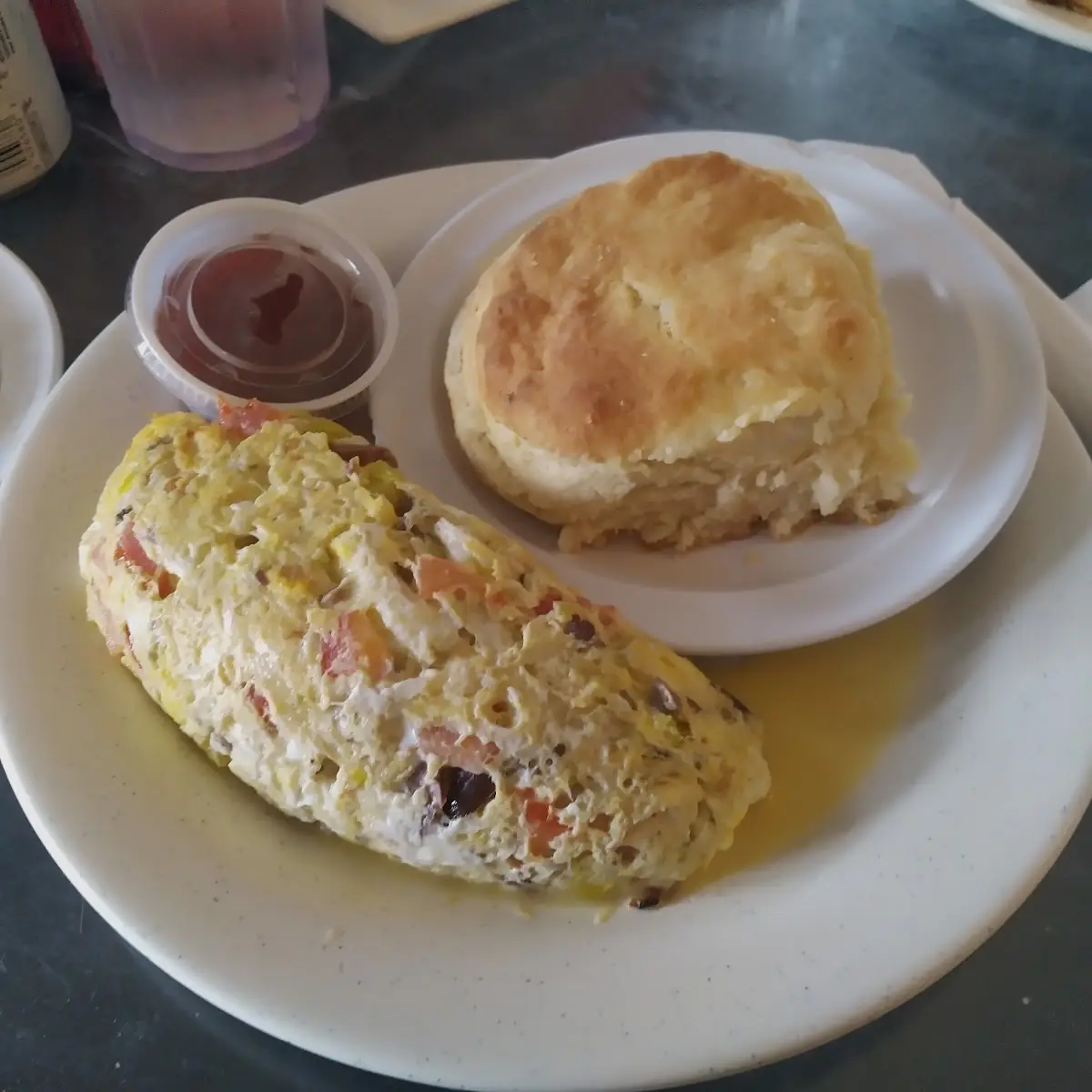Greek Omelette with Biscuit