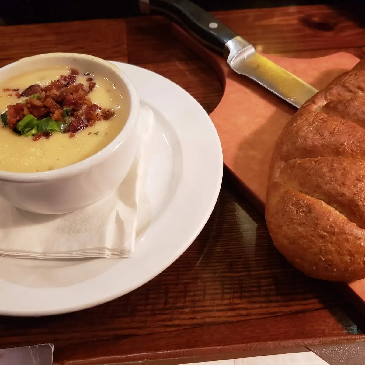 Baked Potato Soup and Bread