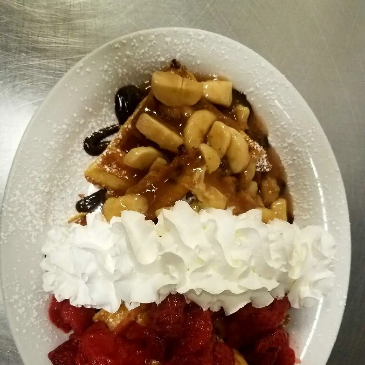 Banana Split Waffle