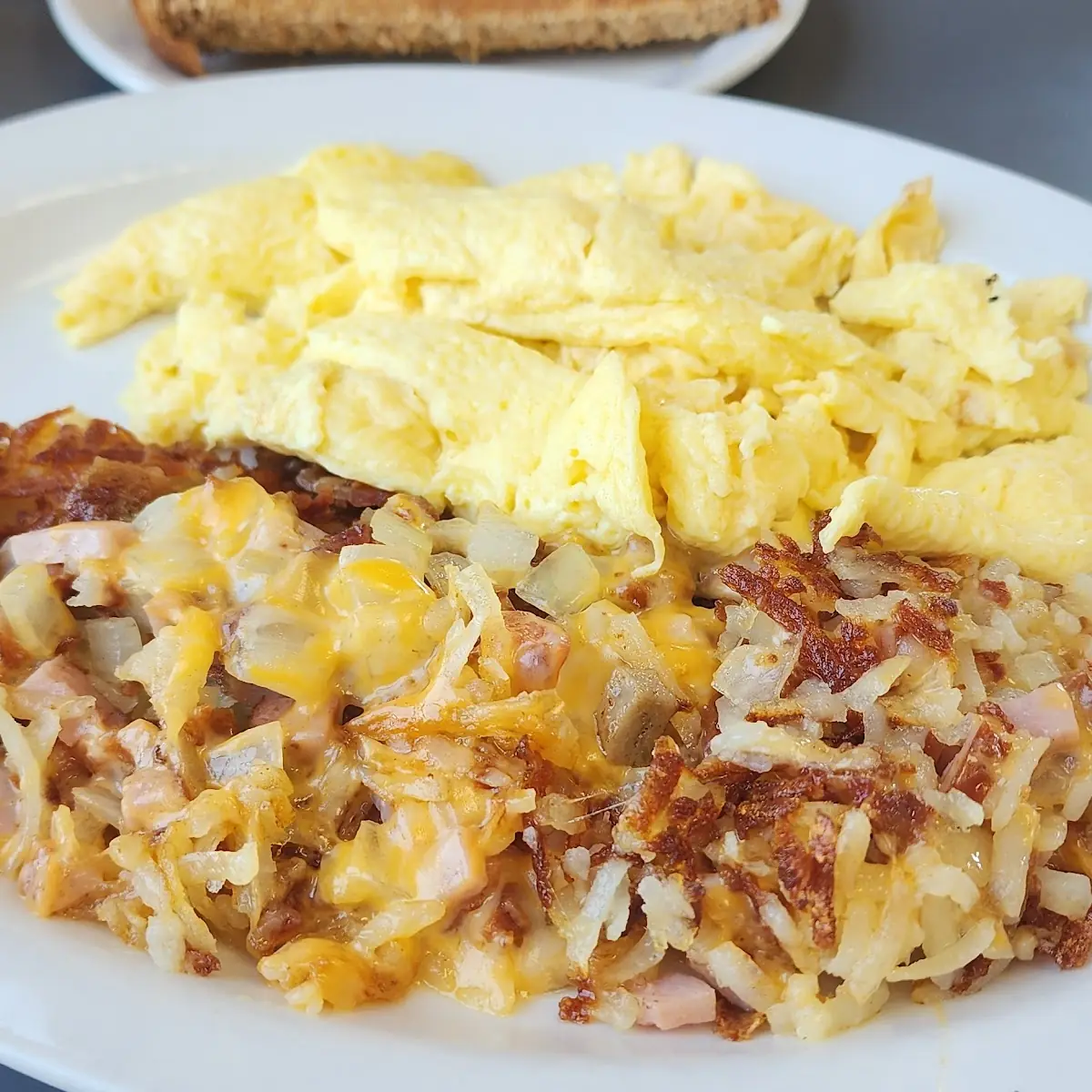 One Egg Hash Browns & Toast
