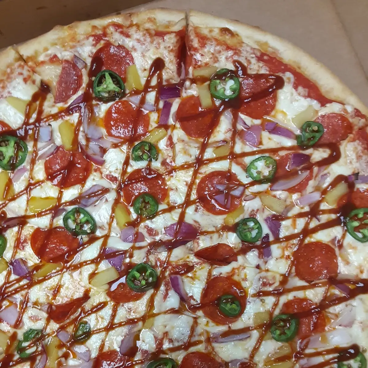 Pepperoni Hot Pepper Cheese BBQ Sauce