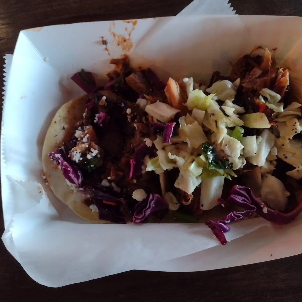Brisket and Pork Tacos
