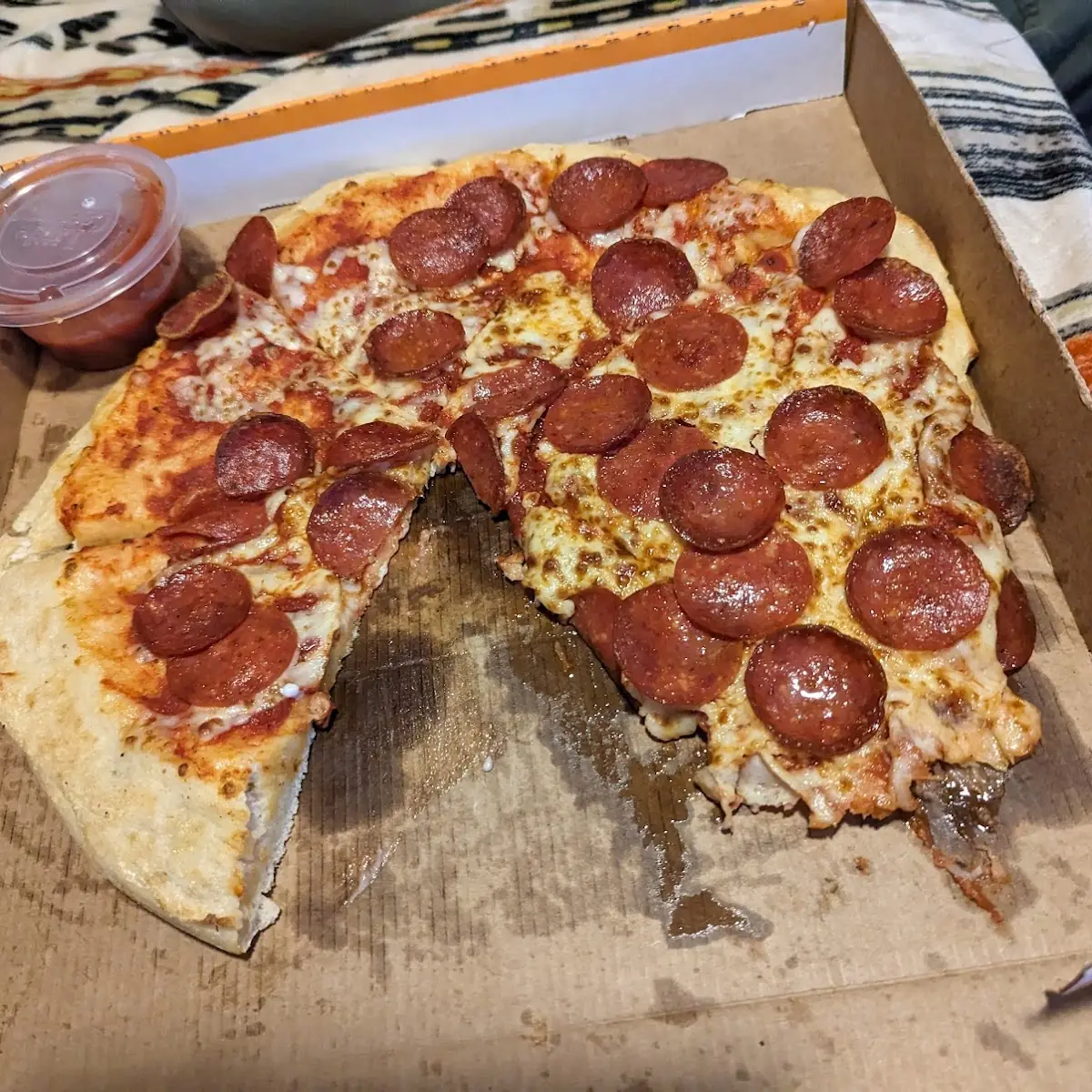 Burnt Pepperoni Pizza