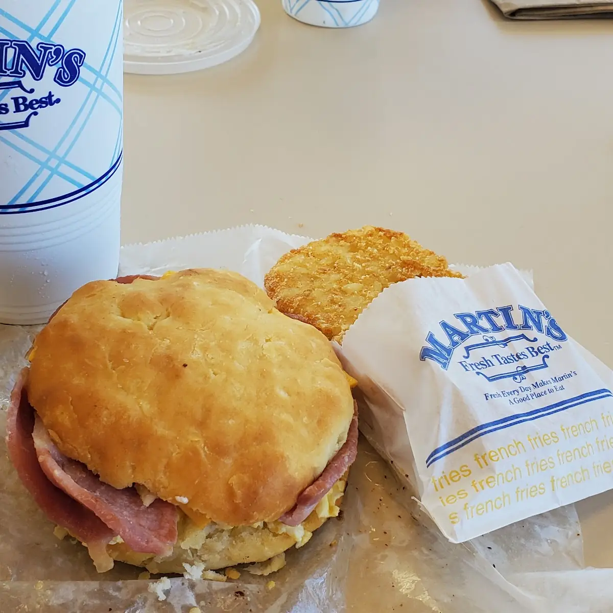 Country Ham Egg and Cheese Biscuit