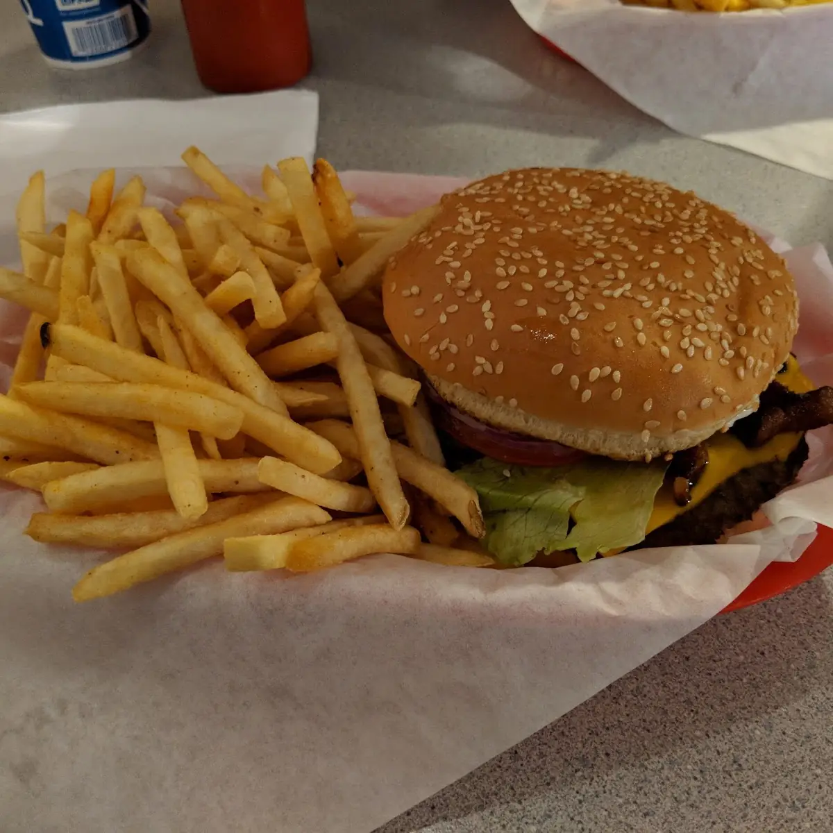 Bacon Cheeseburger with Fries