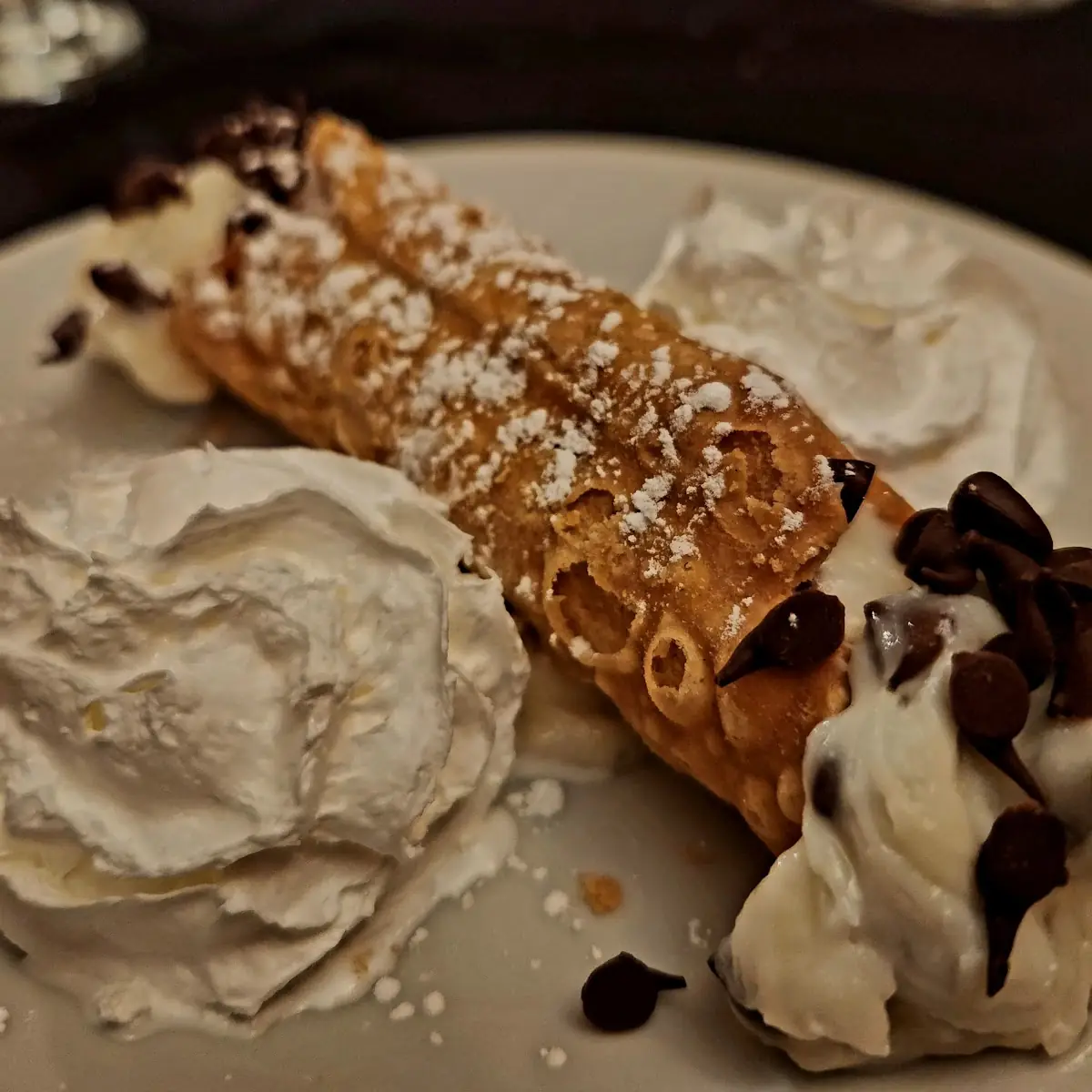 Homemade Chocolate Chip Cannoli