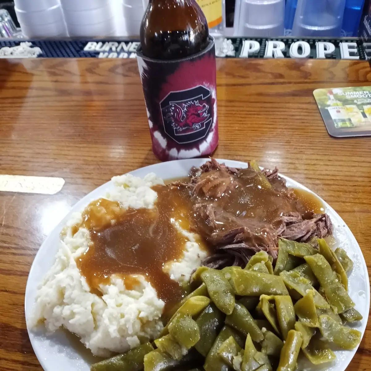 Pot Roast Mashed Taters and Gravy with Green Beans