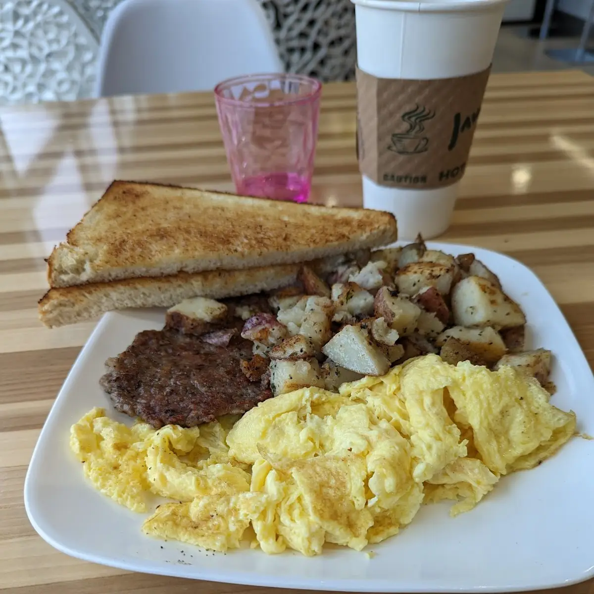 Scrambled Eggs Home Fries Sausage