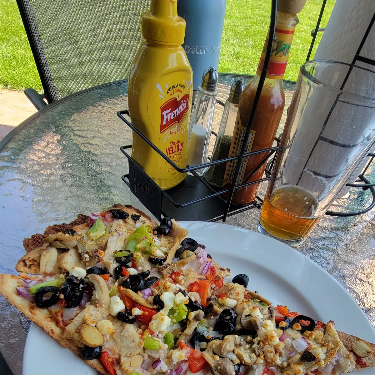Veggie Pizza with Chicken Added