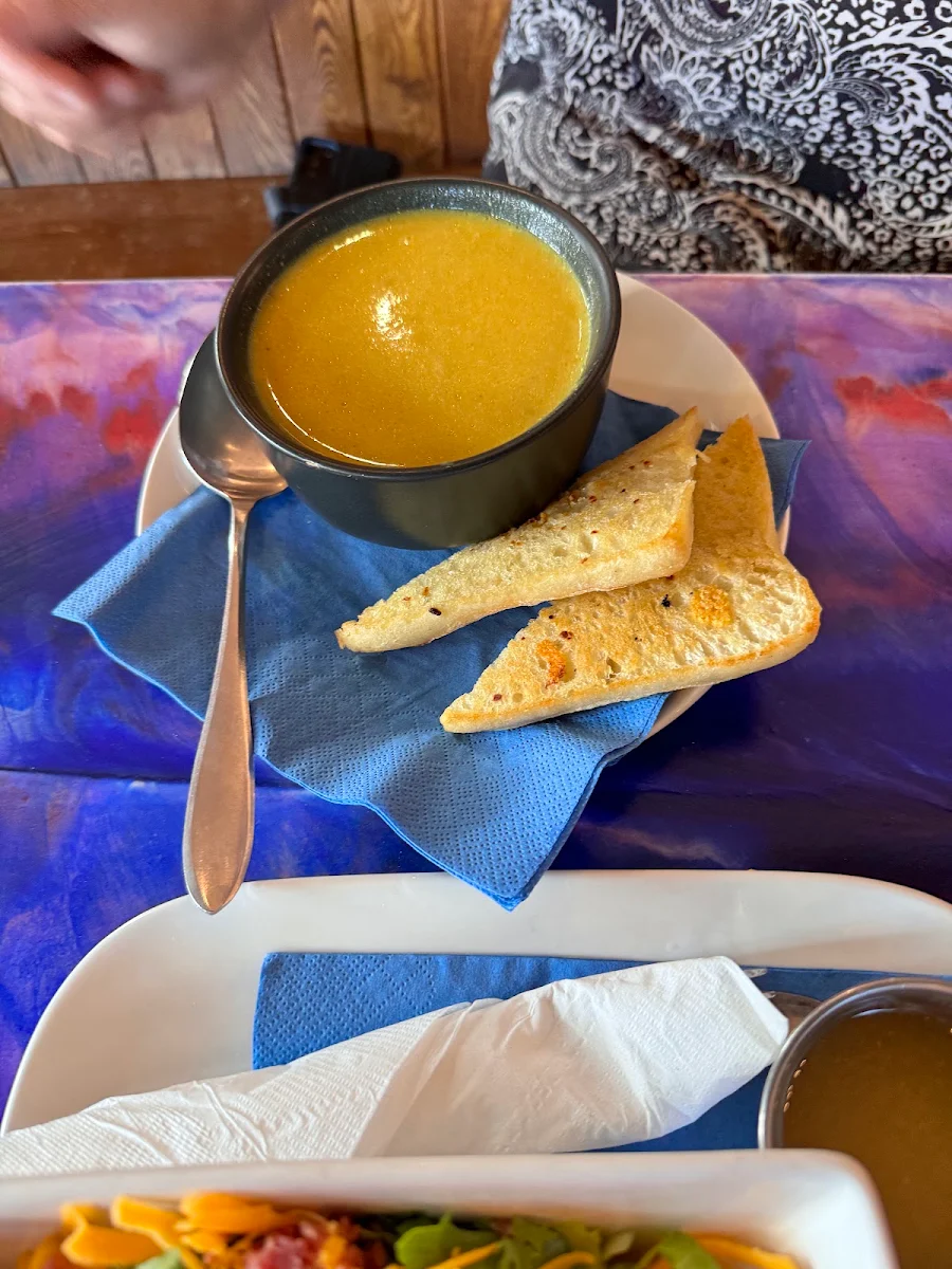Sweet Potato Soup with Homemade Bread