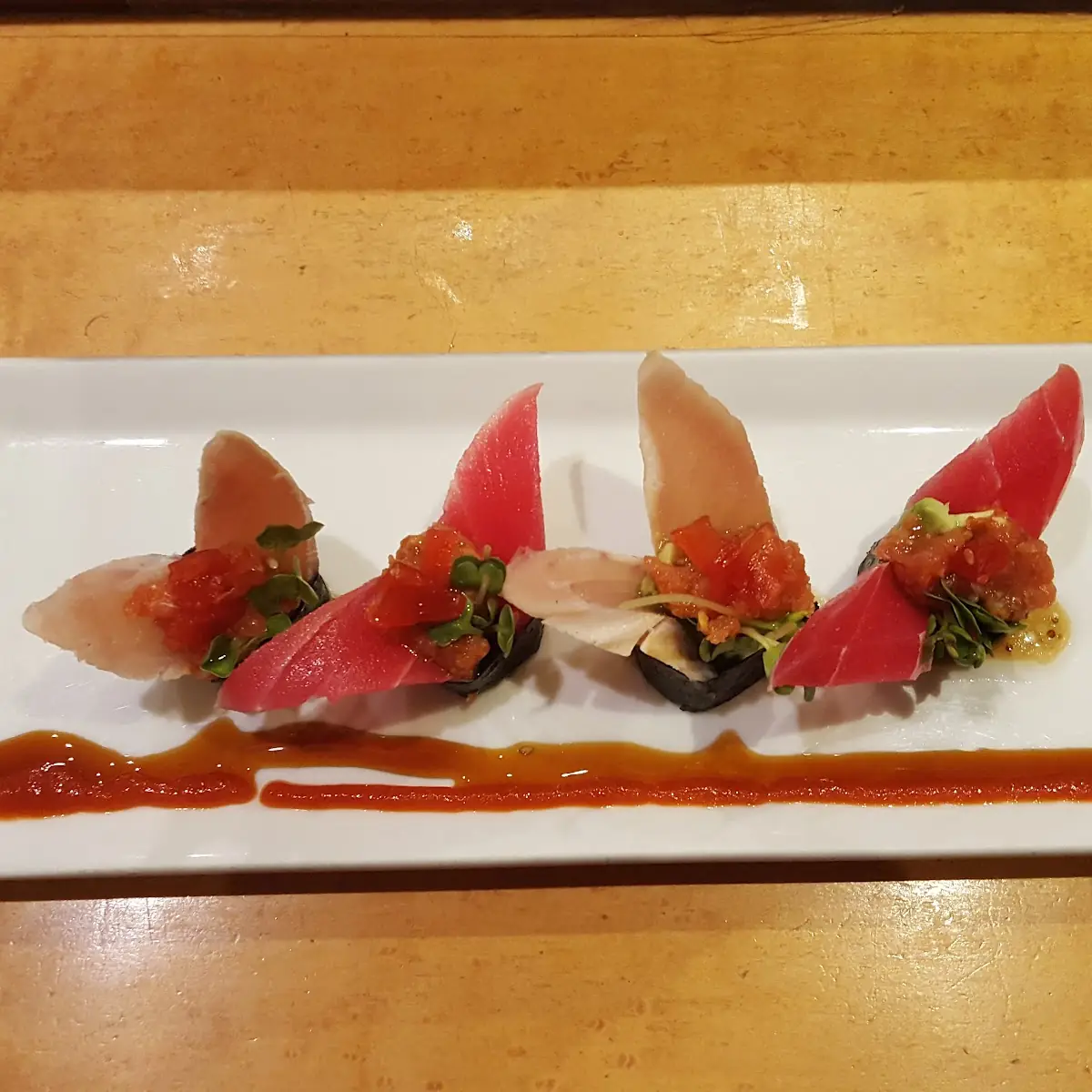 Amber Jack Sushi with Truffle Oil