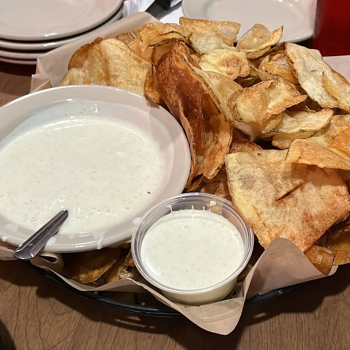 Homemade Potato Chips and Dip