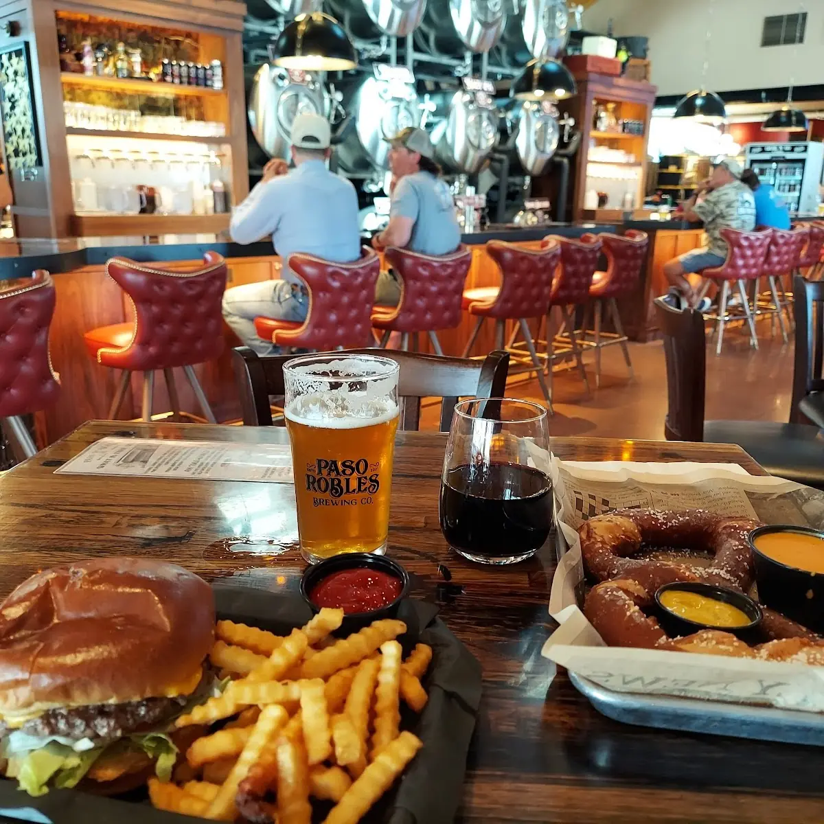 Burger and Pretzel