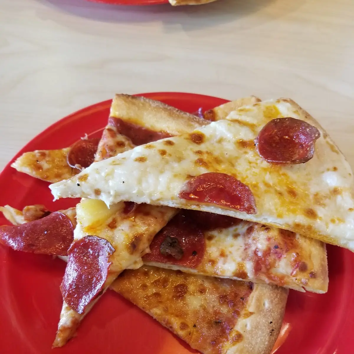 Pepperoni Pizza and Cinnamon Roll