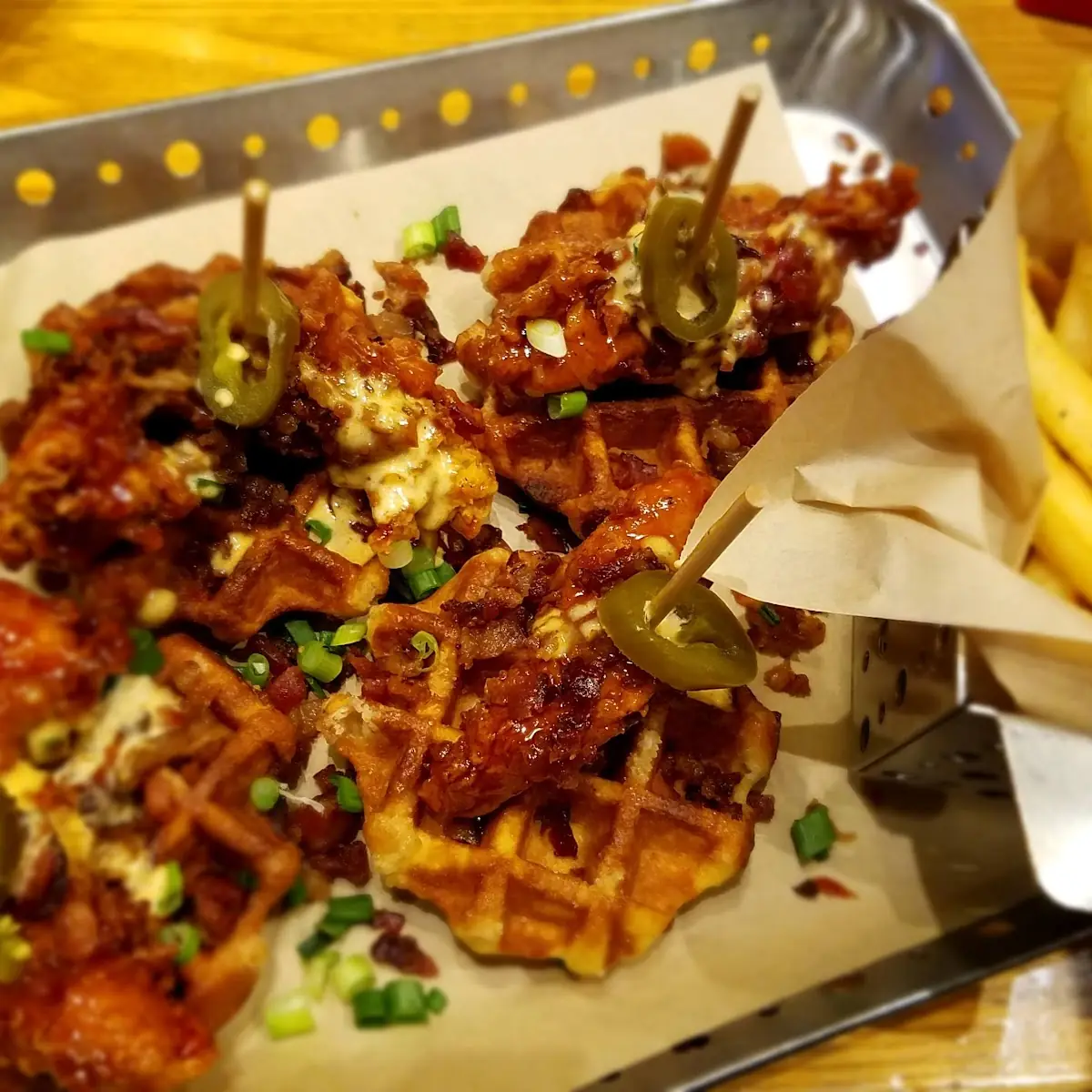 Honey-Chipotle Crispers & Waffles