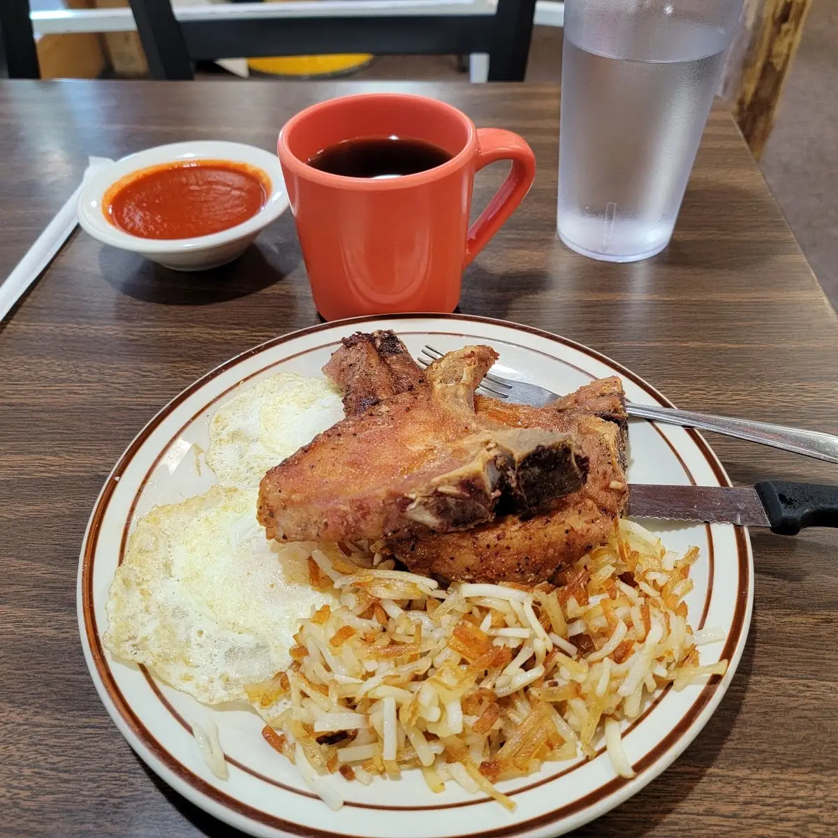 Pork Chops and Eggs