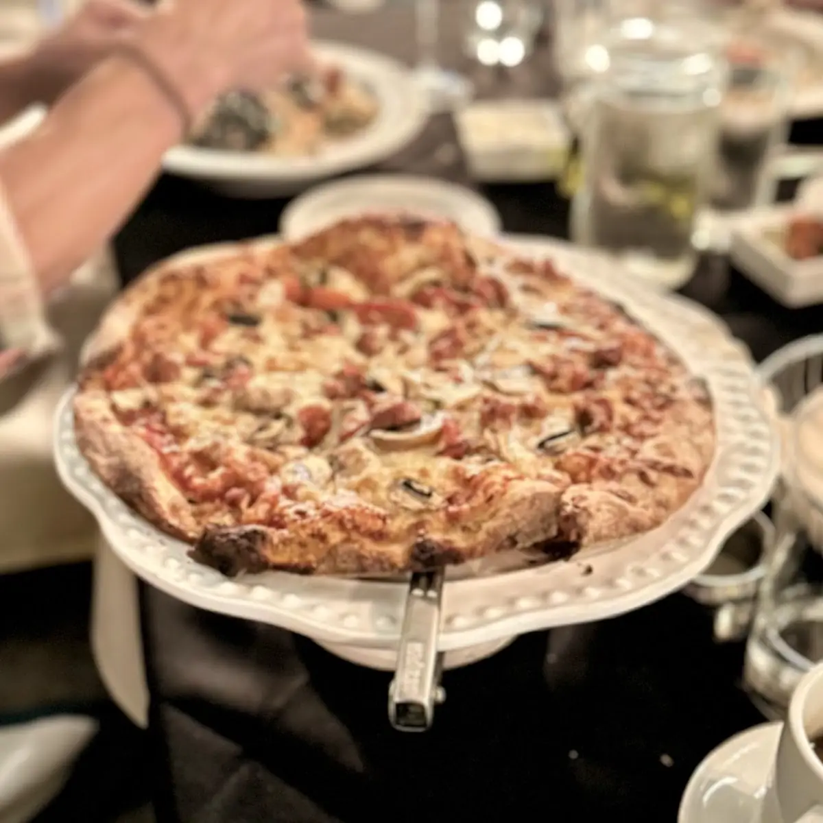 Sausage Mushroom and Onion Pizza