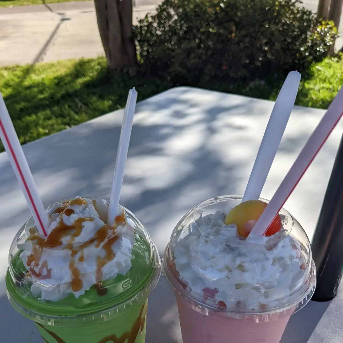 Caramel Apple Shake and Peach Shake