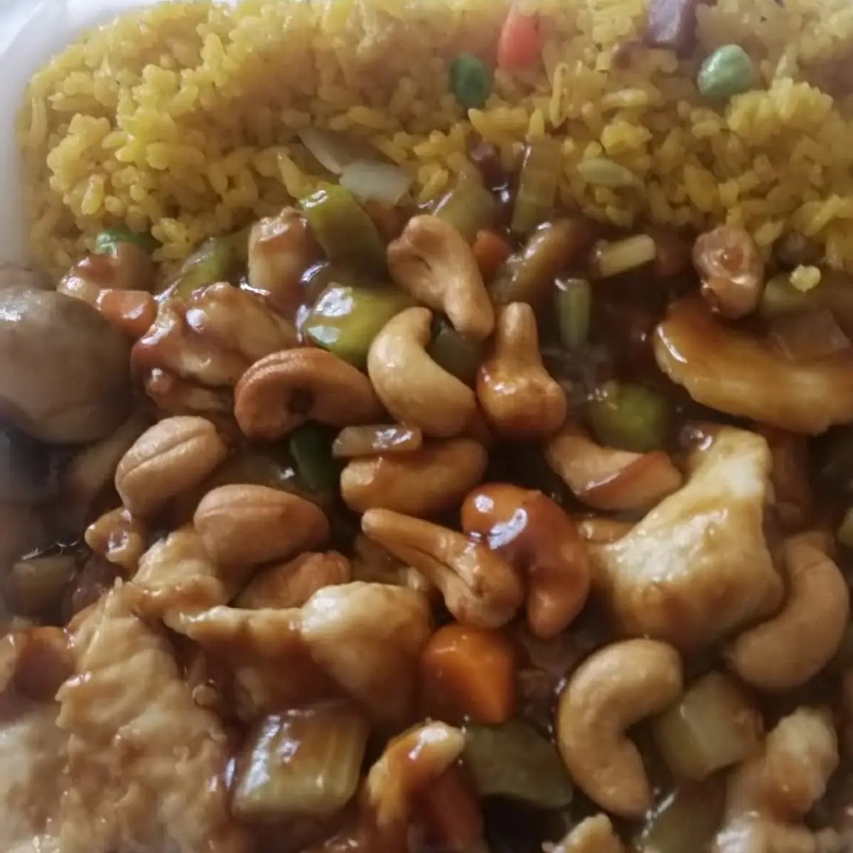 Chicken with Cashew Nuts Combination Platter
