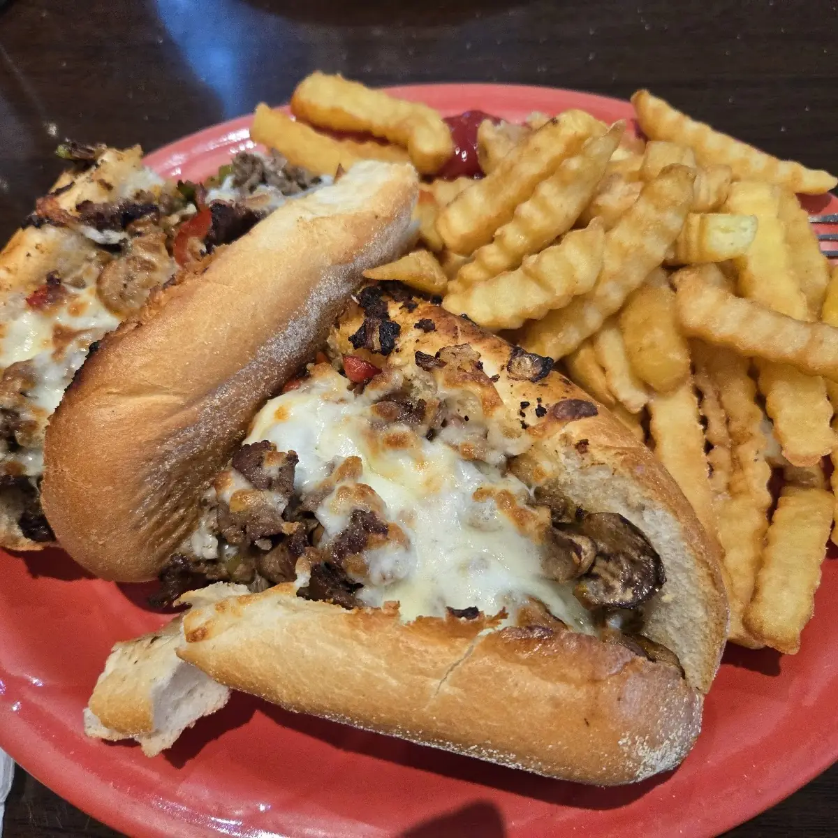 Philly Cheese Steak Sub with Fries