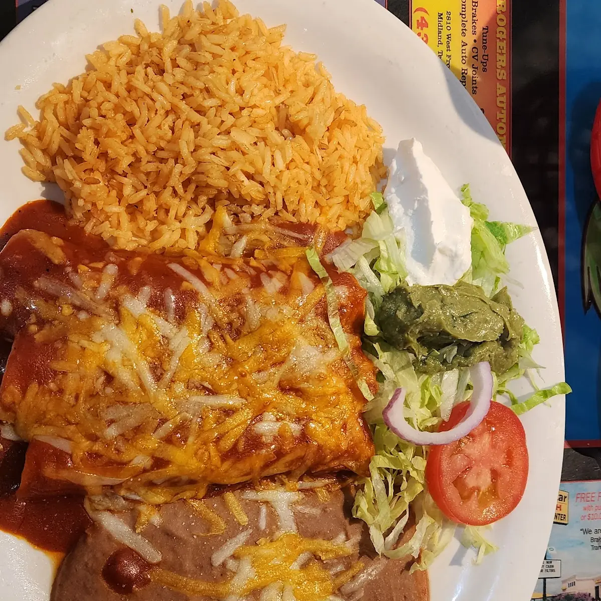 Red Enchilada Plate