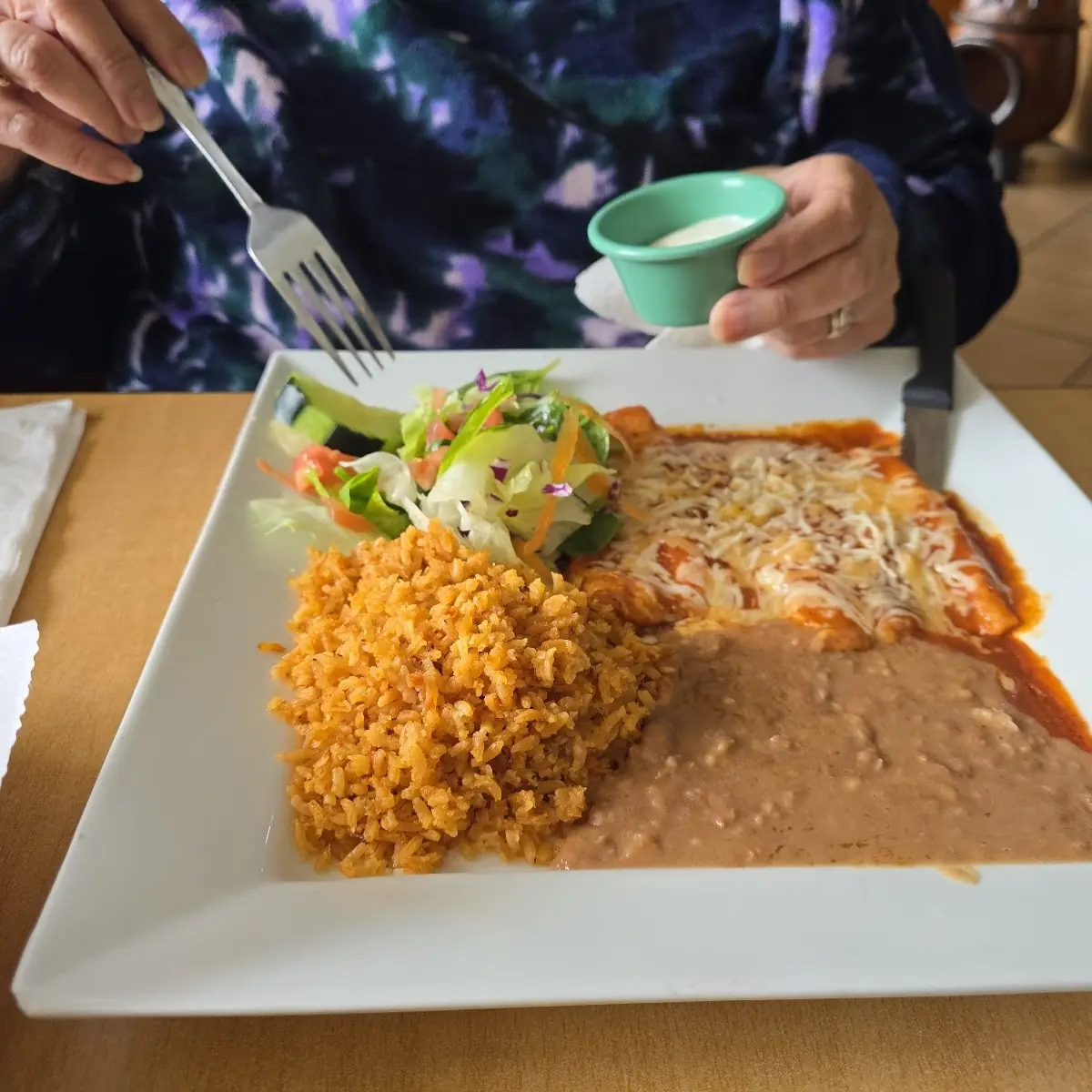 Chile Relleno and Enchiladas Caseras