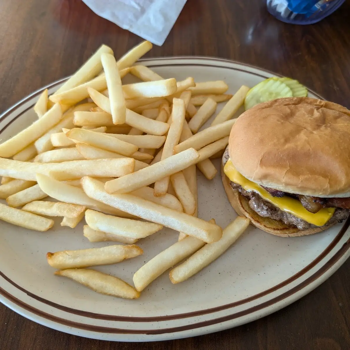 Bacon Cheeseburger with Fries