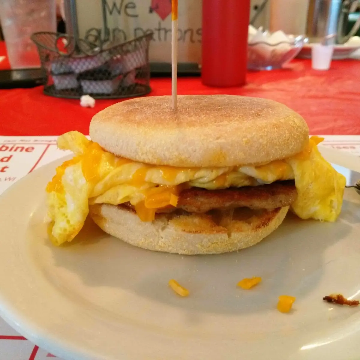Sausage Egg and Cheese Breakfast Sandwich