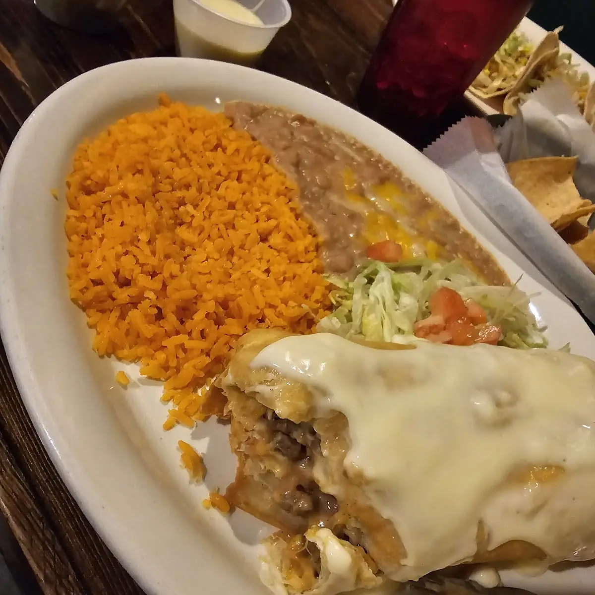 Combinations Tostada Taco Enchilada Dinner