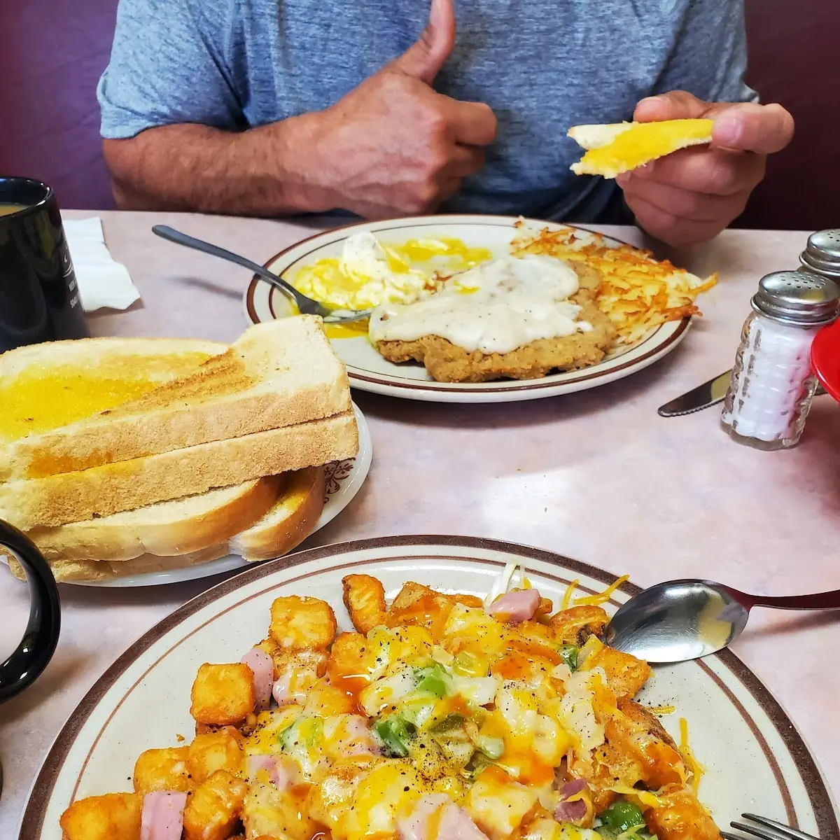 Chicken Fried Steak and a Scramble